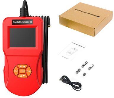 8MM Lens Screen inspectie endoscoop camera waterdicht borescope 2.4 inch 3 m/5 m HD TFT IPS Scherm camera Industriële inspectie rood / 5m