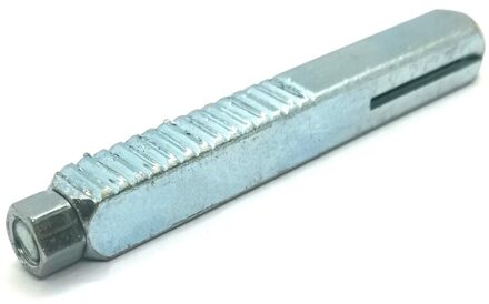 8Mm X 65Mm Entree Badkamer Lock Stalen Houten Deur Niveau Knop Pull Handle Vierkante Pin Tanden Moer Schroef bolt Insert As Spindel