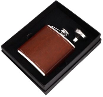 8Oz Rvs Heupfles Outdoor Leisure Hip Kolven Draagbare Whisky Wijn Fles Set Mannen Reizen Fles Voor alcohol reeks A 8oz