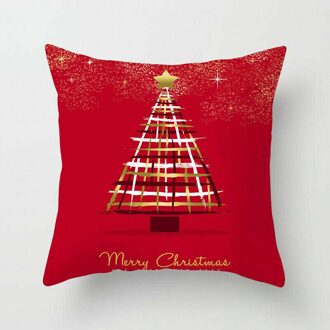 8Pack 18X18 "Kerst Wasbaar Kussensloop Sofa Auto Kussenhoezen Home Decor Christmas Tree
