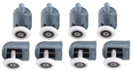 8Pc Douche Deur Wielen Rollen Douchedeur Rollen Schuifdeur Roller Gids Douche Onderdelen Glazen Deur Katrollen Wielen lopers