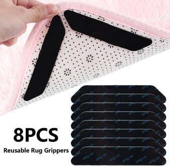 8Pc Herbruikbare Anti-Slip Rubber Mat Non Slip Patch Mat Wasbare Tapijt Grijper Pasta Woonaccessoires Badkamer Vloer mat Stopper Tape