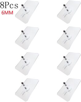 8Pc Nail Gratis Muur Haak Schroef Adhesive Non-Trace Geen Boren Voor Badkamer Keuken Woonkamer Non-trace Stok Handdoek Slaapkamer Haak