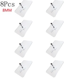 8Pc Nail Gratis Muur Haak Schroef Adhesive Non-Trace Geen Boren Voor Badkamer Keuken Woonkamer Non-trace Stok Handdoek Slaapkamer Haak