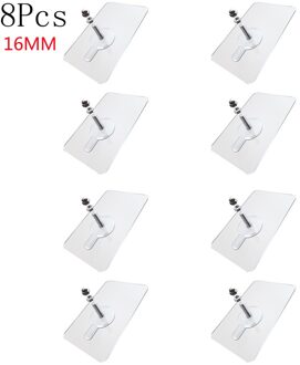 8Pc Nail Gratis Muur Haak Schroef Adhesive Non-Trace Geen Boren Voor Badkamer Keuken Woonkamer Non-trace Stok Handdoek Slaapkamer Haak