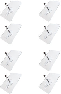 8Pc Nail Gratis Muur Haak Schroef Adhesive Non-Trace Geen Boren Voor Badkamer Keuken Woonkamer Non-trace Stok Handdoek Slaapkamer Haak
