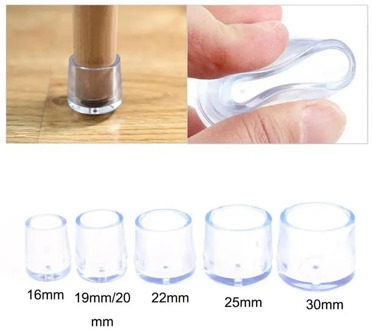 8pcs 25/30mm Thickwear Wear-resistant, Non-slip Silicone Chair Leg Caps Furniture Table Chair Leg Floor Feet Cap Cover Protector