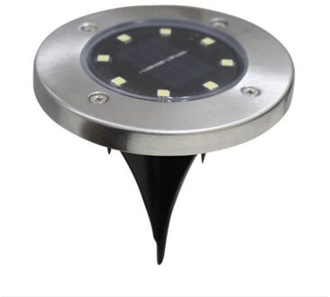 8Pcs 8LED Zonne-energie Begraven Licht Onder Grond Lamp Outdoor Path Tuin Decking