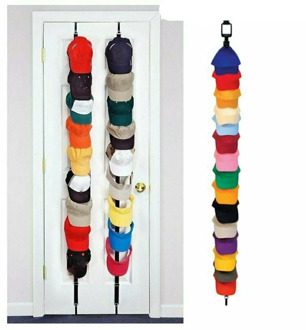 8Pcs Adjustable Cap Organizer Door Back Storage Hanging Strip Door Cap Rack Baseball Cap Holder Organizer Closet Hanger