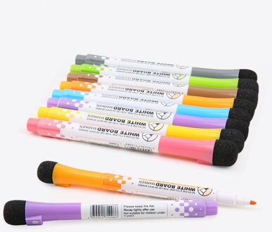 8Pcs Board Uitwisbare Board Marker Magnetische Whiteboard Schrijven Pen Met Pen Erase Uitwisbare Magneet Knoppen Voor Office School Supply