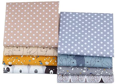 8Pcs Colorfulthin Plain Katoen Stof Patchwork Voor Diy Quilten & Naaien, fat Quarters Bundel Tissue Tela Materiaal # R15