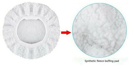 8Pcs Cover 5-6Inch Pad Super Fijne Motorkap Buffing Meubels Herbruikbare Zachte