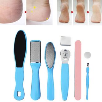 8PCS Foot File Dead Set Hard Cal Skin Remover Schraper Pedicure Rasp Gereedschap Draagbare Cuticle Pusher Nail Voetverzorging tool