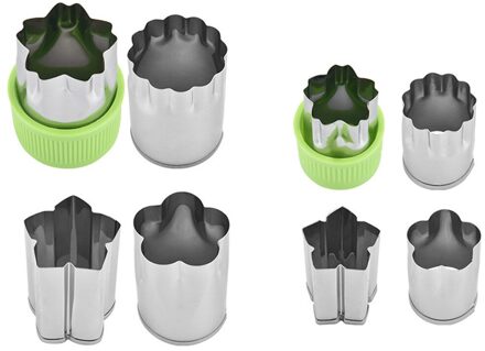 8Pcs Fruit Stervorm Fondant Cake Cookie Plunger Mould Mold Cutter Gereedschap Товары Для Дома И Кухни Glas groen
