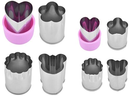 8Pcs Fruit Stervorm Fondant Cake Cookie Plunger Mould Mold Cutter Gereedschap Товары Для Дома И Кухни Glas paars