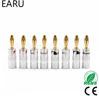 8pcs GD Amp Nakamichi Speaker Banana plug connectors