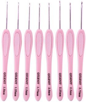 8Pcs Haaknaald Breinaalden Set Plastic Handvat Diy Craft Naaien Kits Steken Gereedschap Voor Weven Naaien Ambachten B 8stk