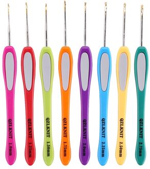 8Pcs Haaknaald Breinaalden Set Plastic Handvat Diy Craft Naaien Kits Steken Gereedschap Voor Weven Naaien Ambachten C 8stk