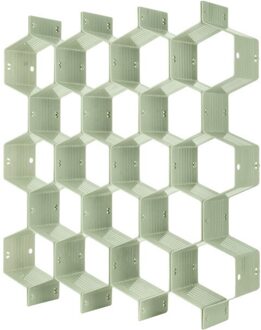8Pcs Honeycomb Nest Lade Opslag Divider Sieraden Sok Tie Ondergoed Puin Opbergdoos Make Organisator groen