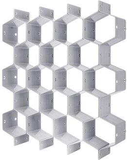8Pcs Honeycomb Nest Lade Opslag Divider Sieraden Sok Tie Ondergoed Puin Opbergdoos Make Organisator licht grijs