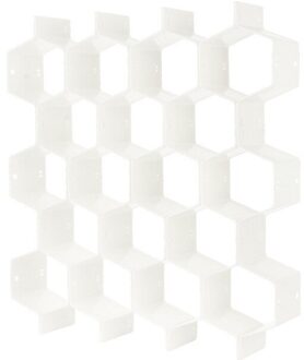 8Pcs Honeycomb Nest Lade Opslag Divider Sieraden Sok Tie Ondergoed Puin Opbergdoos Make Organisator wit