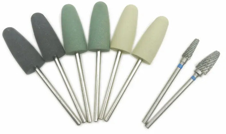 8Pcs HP Dental Resin Base Acrylic Polishing Burs Kit Drill Polisher Rotary