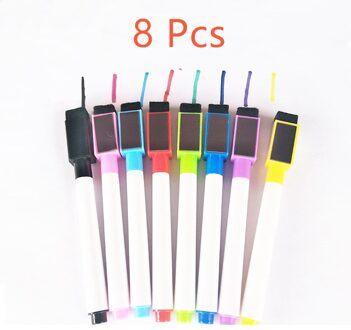8Pcs Magnetische Whiteboard Pen Tekening En Opname Magneet Uitwisbare Droog White Board Markers Voor Kantoor Schoolbenodigdheden 8 stk