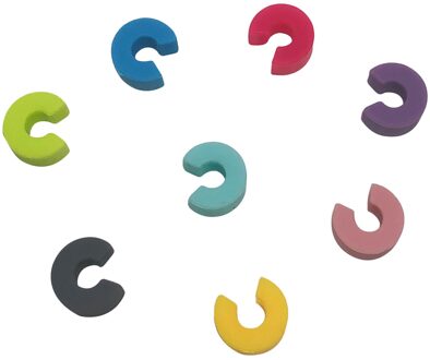 8Pcs Mini Cirkel Siliconen Wijnglas Marker Cup Identificatie Ring Herkenner Label Rubber Marker Party Accessoires