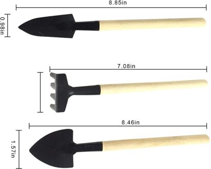 8Pcs Mini Draagbare Tuin Plant Gereedschap Set Met Houten Handvat Tuinieren Schop Rake Tool Kit Balkon Home Grown Graven tool Pakken