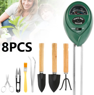 8pcs Mini GardenTransplanting Tools Set Outdoor Bonsai Garden Hand Tool Planting Flower Succulent Miniature Gardening Tools