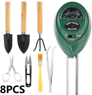 8pcs Mini GardenTransplanting Tools Set Outdoor Bonsai Garden Hand Tool Planting Flower Succulent Miniature Gardening Tools