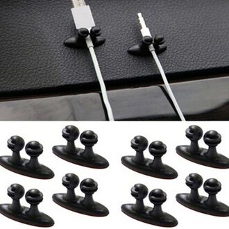 8Pcs Mini Lijm Autolader Lijn Sluiting Klem Hoofdtelefoon/Usb Kabel Auto Clip Auto Interieur Accessoires 10.31