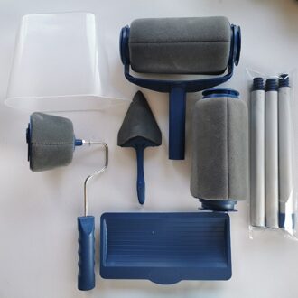 8Pcs Multifunctionele Verf Runner Roller Kit Pro Corner Borstel Huishoudelijke Kantoor Muur Versieren Diy Handvat Schilderij Set Gereedschap Rollers 7 pics reeks
