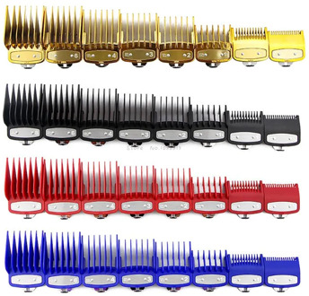 8PCS Professional Limit Comb Cutting Guide Combs 1.5/3/4.5/6/10/13/19/25MM Hair Clipper Trimmer Cutting Tools Kit