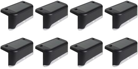 8Pcs Rgb Kleur Solar Trap Lamp Outdoor Tuin Patio Stair Landschap Stap Licht Muur Balkon Hek Decoratie Led Solar licht warm licht A