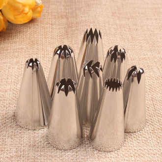 8Pcs/Set Cakes Decoration Set Multi Purpose Fondant Decor Silver Pastry Nozzle Cookies Supplies 304 Stainless Steel