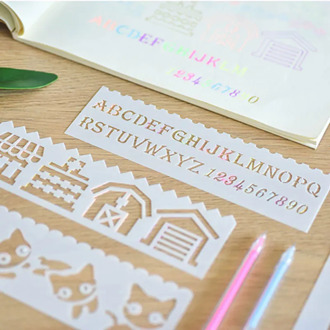 8pcs/set Multi-function Hollow Lace Ruler Drawing Board Mold Painting Template Decoration Tool