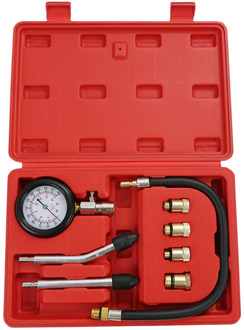 8PCS/Set Petrol Gas Engine Cylinder Gauge Meter Test Pressure Compression Tester Diagnostic Tool Kit Car performance Accessories