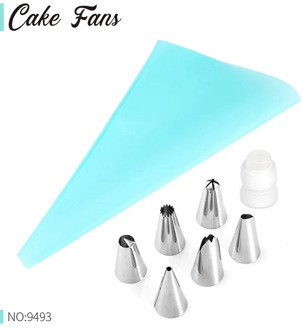 8pcs Silicone Pastry Bag Tips Kitchen DIY Icing Cream Reusable Pastry Bags Nozzle Set Cake Decorating Tools baking tools