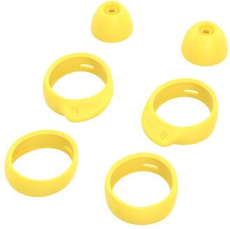 8Pcs Siliconen Oordopjes Cover Tips Vervanging Oor Gels Buds Voor Samsung Galaxy Knoppen Oorbeschermers Accessoires Oorkussens/Pads geel