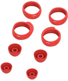 8Pcs Siliconen Oordopjes Cover Tips Vervanging Oor Gels Buds Voor Samsung Galaxy Knoppen Oorbeschermers Accessoires Oorkussens/Pads rood