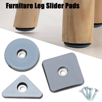 8pcs Soft Thickening Slider Pad Easy Move Heavy Furniture Table Bases Protector Legs Anti-abrasion Floor Mat with Screws