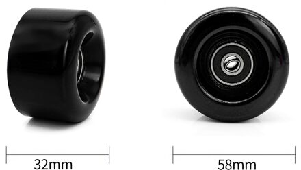 8Pcs Sport Roller Skate Wiel Quad Rollagers Zware Slijtvaste Pu Schaatsen Schoenen Lagers Dubbele Rij roller