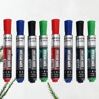 8Pcs Uitwisbare Marker Pen Whiteboard Pen Schrijftafeltje En Tekening Pen Voor Whiteboard (Zwart + Rood + Blauw + groen)