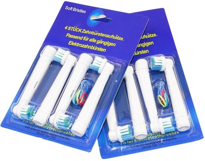 8Pcs Vervangende Opzetborstels Met 4 Kleur Voor Oral Care Tools Precision Clean Zachte Haren Elektrische Tandenborstel