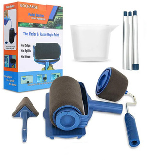 8pcs Wall Decorate Painting Roller Brush Set Paint Runner Pro Brush Kit Multifunctional House Paint Rollers Runner Pro Tools Set