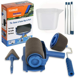 8pcs Wall Decorate Painting Roller Brush Set Paint Runner Pro Brush Kit Multifunctional House Paint Rollers Runner Pro Tools Set