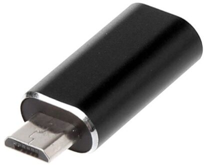 8Pin Lightning Kabel naar Micro USB Male Adapter Connector voor Samsung Xiaomi Huawei Android Mobiel Tablet PC zwart