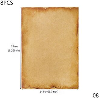 8Sheets/Pack Retro Vintage Brief Papers Retro Romantische Kraft Bruin Papers Schrijven Papers Scrapbooking Collection Papers 08