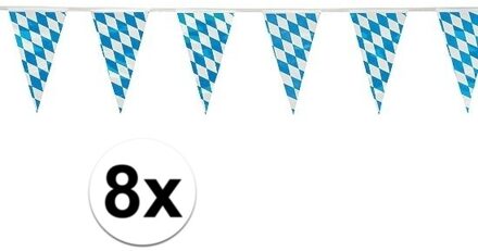 8x Beieren vlaggenlijnen Oktoberfest 10 m